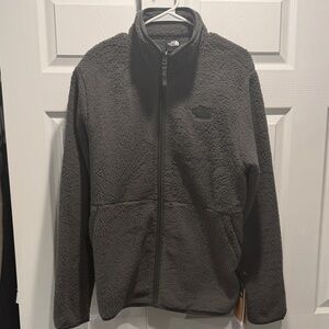 The North Face Charcoal Gray Sherpa Full-Zip Jacket